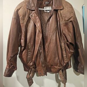 Vintage Pelle Cuir leather jacket large